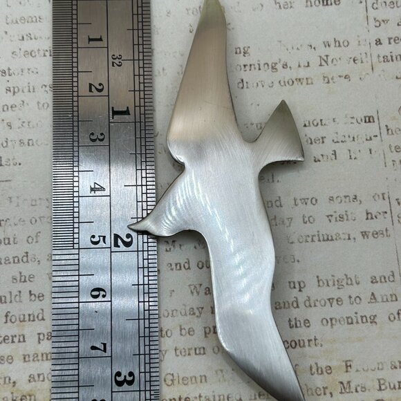 Huge Vintage Soaring Bird Gull Dove International Sterling Silver Brooch Pin - Picture 5 of 15